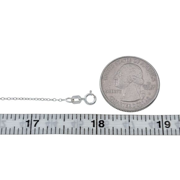 Vintage Thailand MD Sterling Silver 925 0.7mm Cable Chain Necklace 18" - Picture 3 of 3